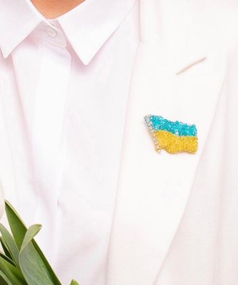 Брошка «Прапор України» PK-04-6 356 фото
