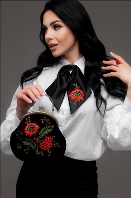 Оксамитова сумочка з Петриківською вишивкою PK-09-22 621 фото